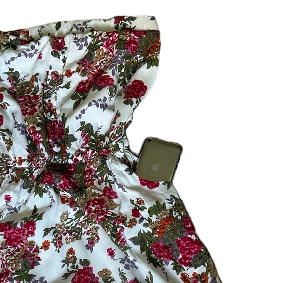 Katie Strapless Mini Floral Dress with Pockets Size Medium - Picture 5 of 5
